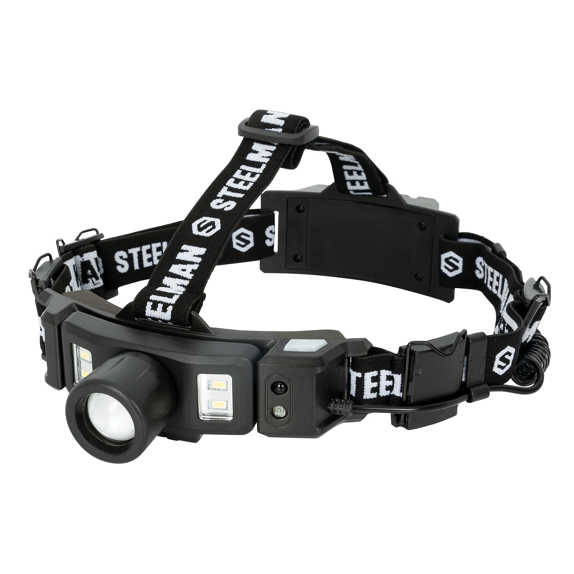 STEELMAN Multi-Mode Focusing Rechargeable Headlamp with Rear Safety Light 79379